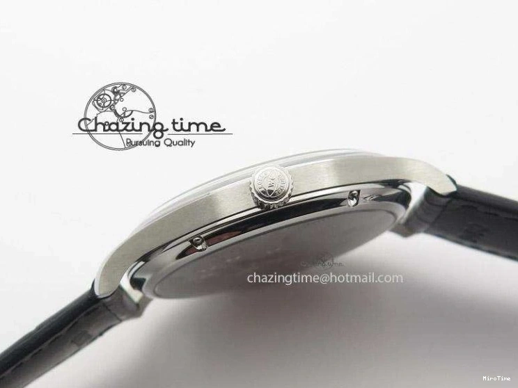 MIROTIME 0425 Portuguese IW545407 Black Dial ZF 1:1 Best Edition On Dark Blue Leather Strap DailyWear 7337